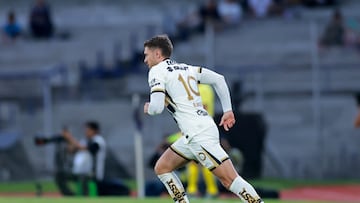 Soccer Football - Liga MX - Pumas UNAM v Puebla - Estadio Olimpico Universitario Mexico 1968, Mexico City, Mexico - August 24, 2025 Pumas UNAM's Aaron Ramsey REUTERS/Eloisa Sanchez