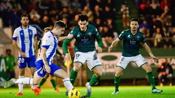 Chuca, en un partido del Racing de Ferrol.