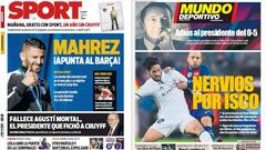 Portadas del Diario Sport y de Mundo Deportivo del d&iacute;a 23 de marzo de 2017.