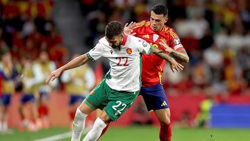 Pedro Porro, en Zorrilla, con la selección española.