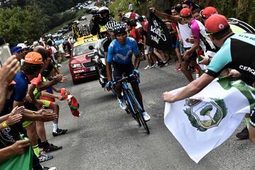 Nairo Quintana protagonizó un ataque de más de 14 kilómetros y logró su primer triunfo en el Tour de Francia de este año.