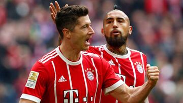 Arturo Vidal jug&oacute; 45 minutos en la goleada del Bayern. 