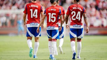 07-09 Granada CF-RC Deportivo correspondiente a la jornada 4 de la Liga Hypermotion (Segunda División) disputado en el Estadio Nuevo los Carmenes. En la imagen celebración del 1-0