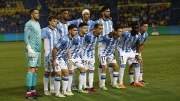 Alineación inicial del Málaga en el Gran Canaria.