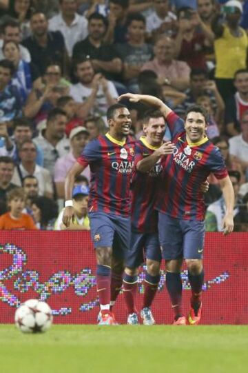 Eto'o, Messi y Deco.