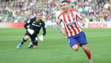 &Aacute;ngel Correa, tras marcar el 0-1 al Betis.