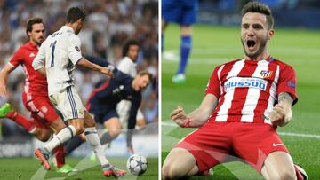 Cristiano Ronaldo y Saúl Ñíguez.