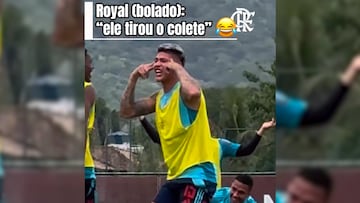 Esta vez una pequeña trampa en medio del entreno con las que todos ríen.