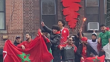 El rapero French Montana, nacido en Marruecos, festejó en Times Square la victoria que obtuvo la selección de Marruecos ante Portugal en el Mundial 2022.