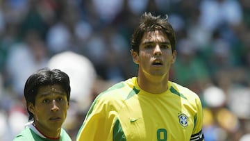 COPA DE ORO 2003
SELECCION MEXICANA
MEXSPORT DIGITAL IMAGE
13 July 2003: Action photo of Kaka of Brazil during Copa de Oro 2003 game at Mexico City. Mexico defeat Brazil 1-0 ./Foto de accion de Kaka de Brasil durante juego de la Copa de Oro 2003 en la ciudad de Mexico. Mexico derroto 1-0 a Brasil. MEXSPORT/DAVID LEAH