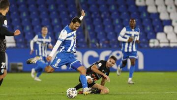 Celso Borges, durante un partido del Deportivo de esta temporada.