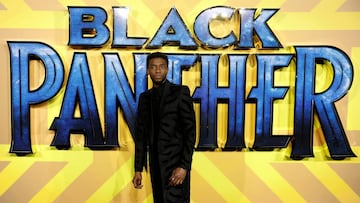 FILE PHOTO: Actor Chadwick Boseman arrives at the premiere of the new Marvel superhero film 'Black Panther' in London, Britain February 8, 2018. REUTERS/Peter Nicholls/File Photo TPX IMAGES OF THE DAY