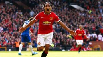 Primer gol de Falcao en el Manchester United frente al Everton