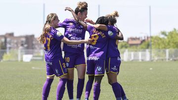 Jugadoras del Granadilla en un partido ante el Rayo.
