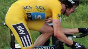 <b>UNA MOTO. </b>Bradley Wiggins fue muy superior a todos en la crono.