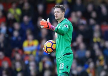 Wayne Hennessey, portero del Crystal Palace de la Premier League de Inglaterra.