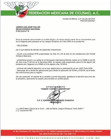 Jessica Salazar si competirá en su prueba en Tokio 2020