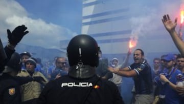 Dos vallisoletanos detenidos por los incidentes previos al Oviedo-Mirandés