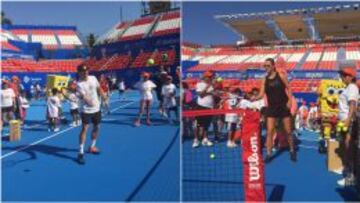 David Ferrer y Victoria Azarenka convivieron con ni&ntilde;os.