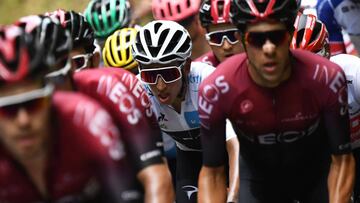 Egan Bernal durante una etapa del Tour de Francia.