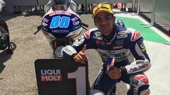 Jorge Mart&iacute;n celebrando su pole en Mugello.