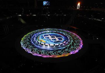 Futurista y colorida ceremonia de clausura de los Juegos Olímpicos de Invierno disputados en PyeongChang (Corea del Sur).