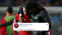 Mac Allister lamenta salida de Luis Díaz: “Se me cayó otra lágrima”