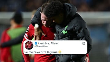 Mac Allister reacciona a la partida de Lucho de Anfield.