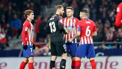 Griezmann, Oblak, Saúl y Koke.