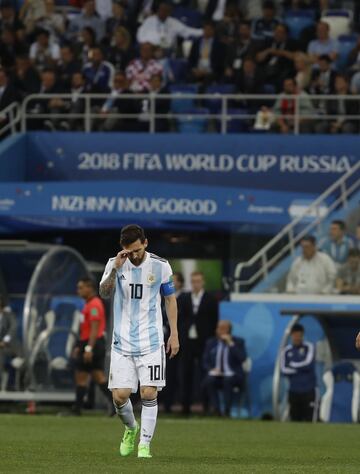 ¿Argentina, eliminada? Rostros de Messi, Maradona y la afición