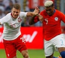 Chile remonta dos goles y empata ante Polonia