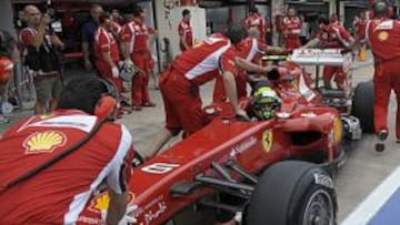 <b>CALLE DE BOXES SIN RUIDO. </b>Las paradas para cambiar neumáticos serán muy diferentes desde 2014...