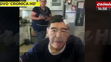 El último vídeo de Maradona: "Estoy abollado pero todo bien"