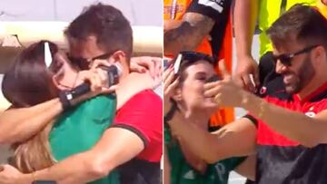 Le pide matrimonio a su novia en en el Estadio Centenario... y se gana la ovación de la grada