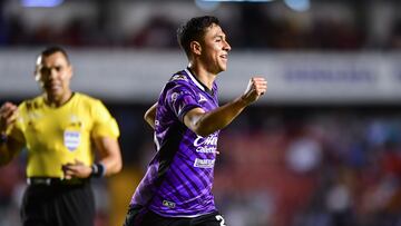  Andres Montano celebrates his goal 0-1 of Mazatlan during the 15th round match between Queretaro and Mazatlan FC part of the Torneo Clausura 2024 Liga BBVA MX at La Corregidora Stadium on April 12, 2024 in Santiago de Queretaro, Queretaro, Mexico.