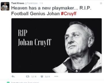 El mundo del deporte despide a Johan Cruyff en las redes sociales