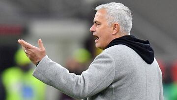 Mourinho, en San Siro, en el encuentro Milan-Roma. 