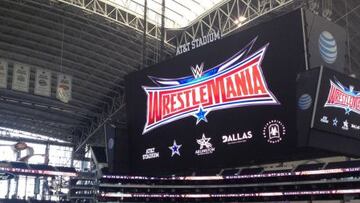 El estadio de los Dallas Cowboys prepar&aacute;ndose para Wrestlemania 32.