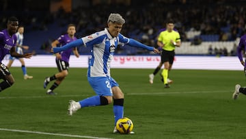 Hugo Rama, jugador del Deportivo, valor¨® su situaci¨®n en rueda de prensa.