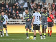 Partido de Liga Hypermotion entre el Burgos CF y el Ad Ceuta CF celebrado en el estadio de ‘El Plantío’
Gol de Bassinga del Ceuta
01-04-2026 - RICARDO ORDÓÑEZ