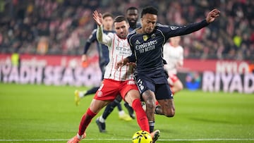 Abel Ruiz durante el partido de LaLiga EA Sports contra el Real Madrid.