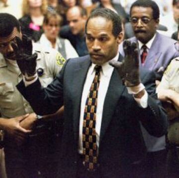 O.J. Simpson durante el jucio por el doble asesinato en 1995.