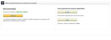 Cómo devolver regalos comprados en Amazon por chat o teléfono