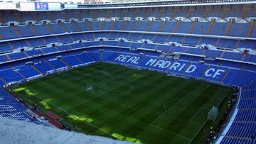 Vista panor&aacute;mica del Bernab&eacute;u vac&iacute;o.