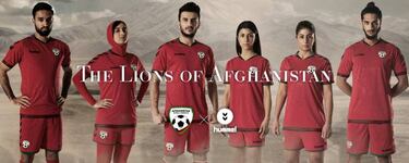 Afghanistan women's football kit with integrated hijab launched