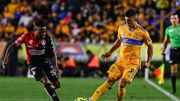 Tigres (1-1) Atlas: Resumen del partido y goles
