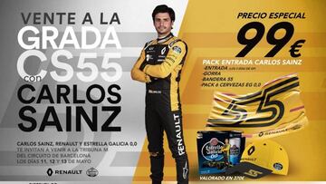 Promoción de la Grada de Carlos Sainz en el GP de España de F1.