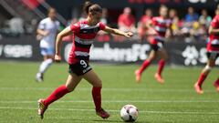 Vero Boquete, durante un partido con el Utah Royals. 