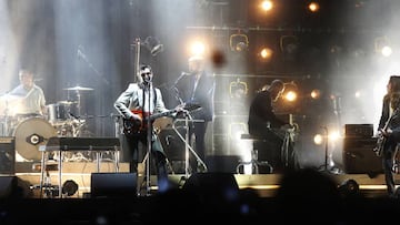 SANTIAGO, CHILE - MARCH 31: Arctic Monkeys perform onstage during day 3 of Lollapalooza Chile 2019 at parque O&#039;higgins on March 31, 2019 in Santiago, Chile. (Photo by Dragomir Yankovic/Getty Images)