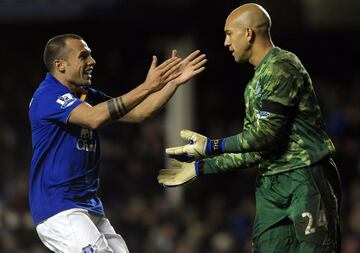 Tim Howard con el Everton.